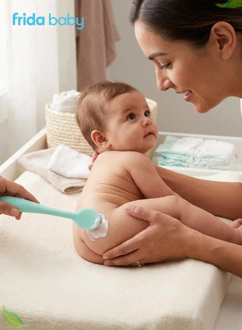 فريدا بيبي Silicone Diaper Cream Applicator | Hygienic Baby Rash Cream Spatula with Suction Base | Smooth Mess-Free Ointment Application | 22.2 x 3.2 CM