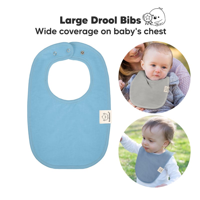 KeaBabies 8-Pack Organic Baby Bibs for Boys, Girls - Soft Cotton Drooling and Teething Bibs for Baby Girl & Boy, Extra Absorbent, Easy To Clean & Put On for Toddler, Newborn, Infant 0-24 Months (Icelandic) - Image 2