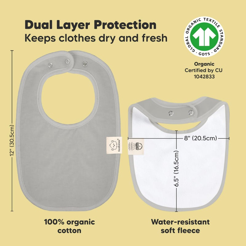 KeaBabies 8-Pack Organic Baby Bibs for Boys, Girls - Soft Cotton Drooling and Teething Bibs for Baby Girl & Boy, Extra Absorbent, Easy To Clean & Put On for Toddler, Newborn, Infant 0-24 Months (Icelandic) - Image 3