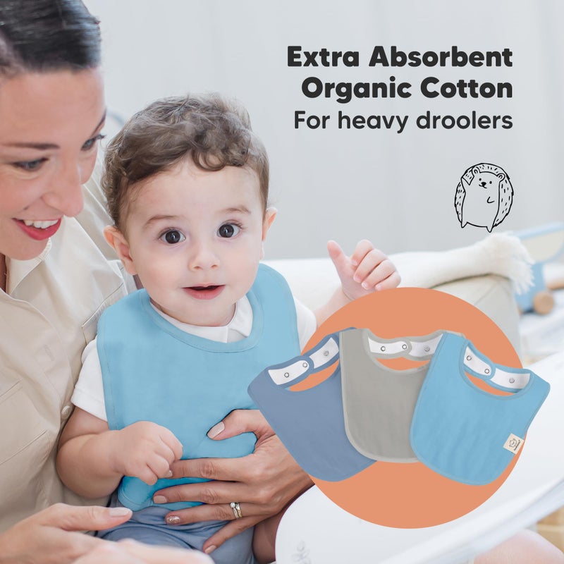 KeaBabies 8-Pack Organic Baby Bibs for Boys, Girls - Soft Cotton Drooling and Teething Bibs for Baby Girl & Boy, Extra Absorbent, Easy To Clean & Put On for Toddler, Newborn, Infant 0-24 Months (Icelandic) - Image 5