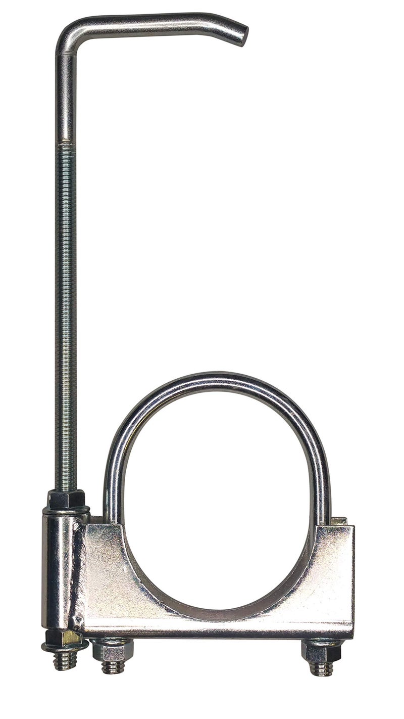 JQuad 2.75" Universal Clamp On Exhaust Hanger - Silver - Easy Install Bolt-On Exhaust Pipe - Modern Style - Made in USA