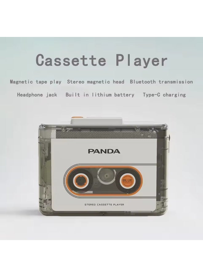 باندا مشغل أشرطة كاسيت محمول باندا 6508، صوت ستيريو عالي الدقة، تصميم كلاسيكي مستوحى من جهاز ووكمان، متوافق مع تقنية بلوتوث. - Image 2