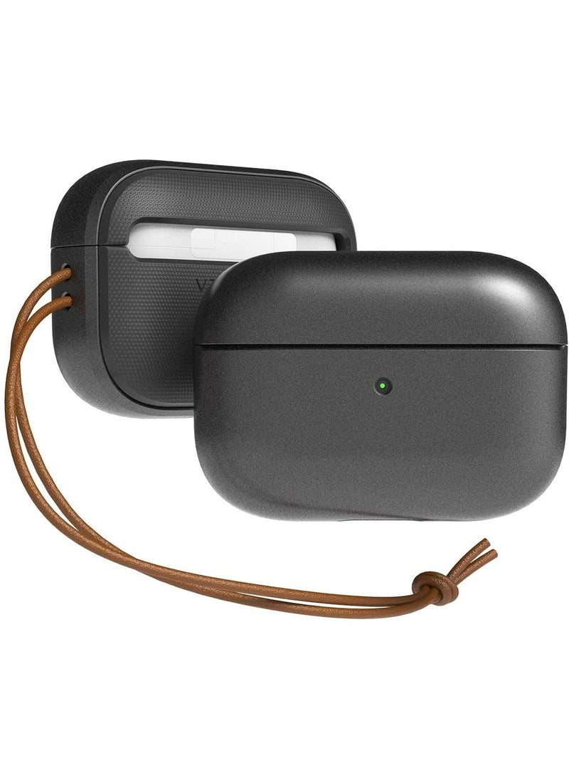VRS Design Modern for Airpods PRO Case Cover with Leather Strap - Metal Black  - Image 1