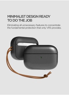 VRS Design Modern for Airpods PRO Case Cover with Leather Strap - Metal Black  - Image 3