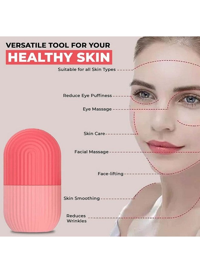 Honeymagic Ice Roller For Face , Neck and Body | For Puffy Eyes, Easy to Use and Carry | Unbreakable and Reusable | Glowing and Clear Skin (Pink) - Image 5