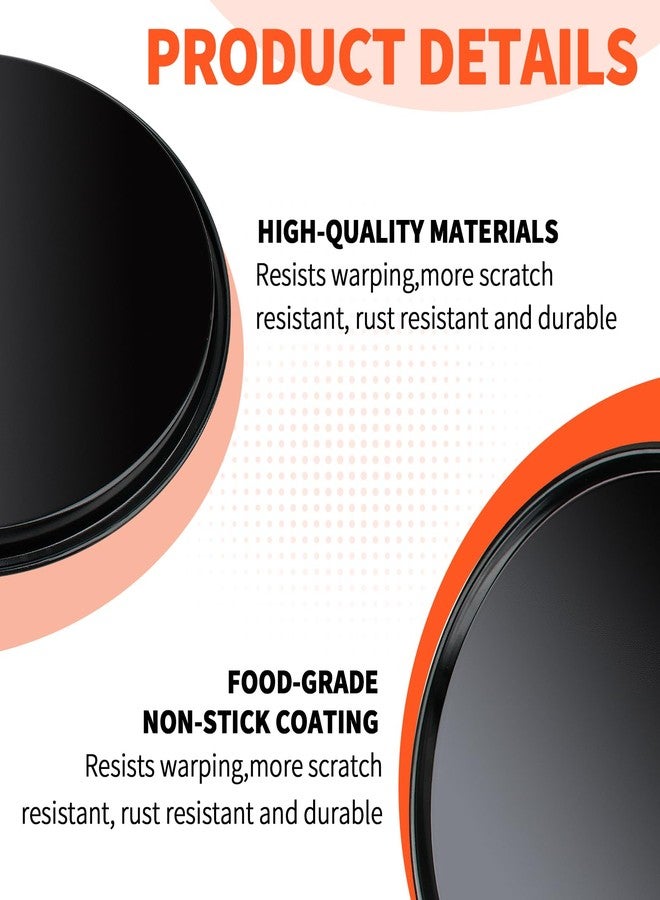 Pulems Round Pizza Pan for Oven,13 Inch Pizza Pan Compatible with Breville Smart Oven BOV800PP BOV800XL, Non-Stick Round Baking Pan Replacement for Breville Smart Oven Air Fryer Pro Accessories, Black - Image 4