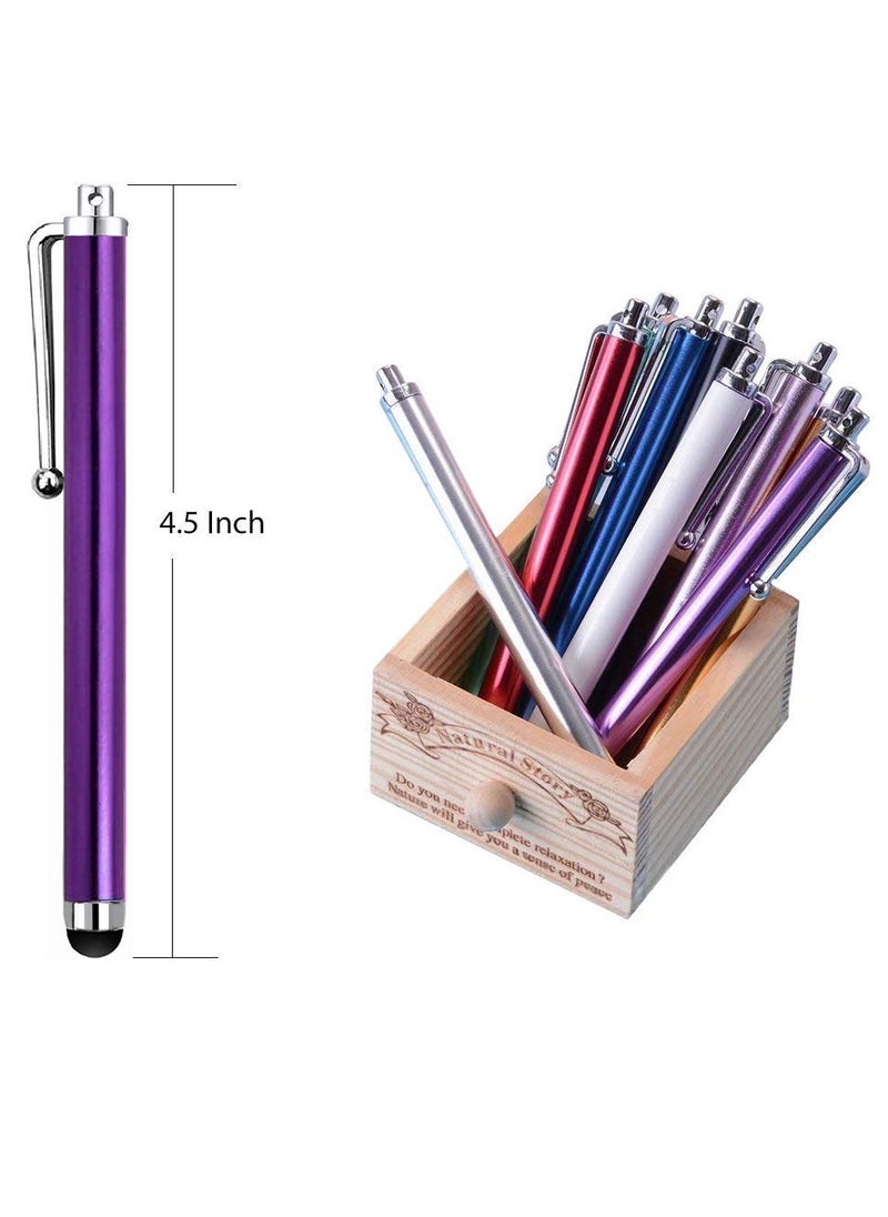 erorex 10 Pack Of Pink Purple Black Green Silver Stylus Universal Touch  - Image 3