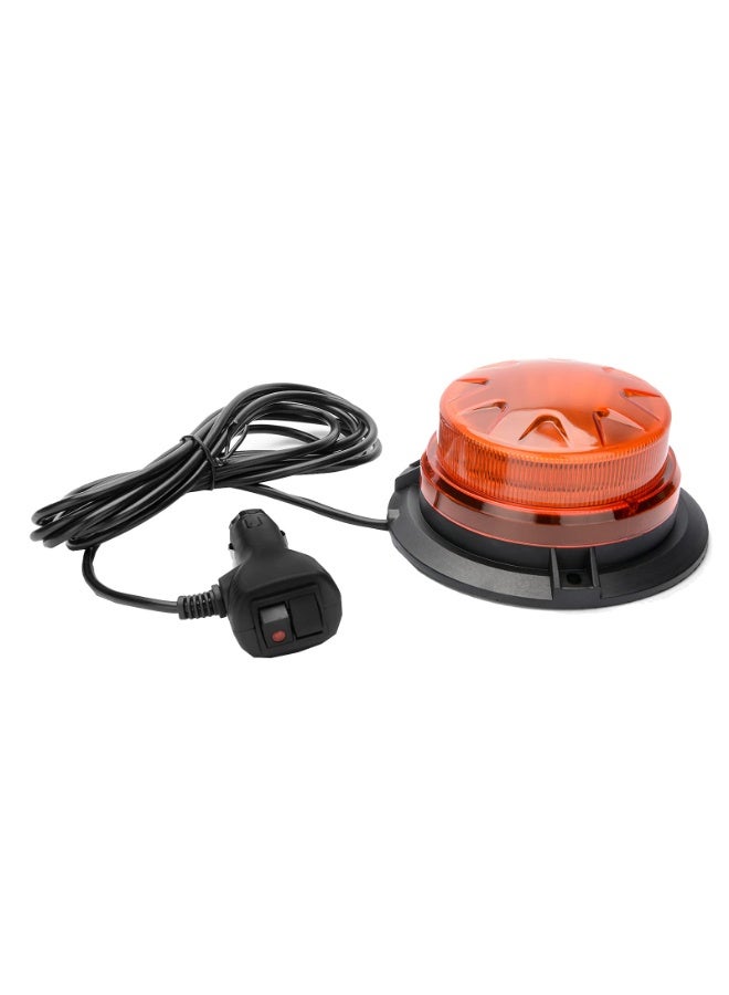 KISSUN Amber Led Emergency Strobe Beacon Lights Bar with Magnetic Mount and 8 Flash Models Yellow Warning Safety Rooftop Signal Lamps Vehicles Forklift Truck Tractor Golf Car Carts (24-LED 12V-24V) - Image 2