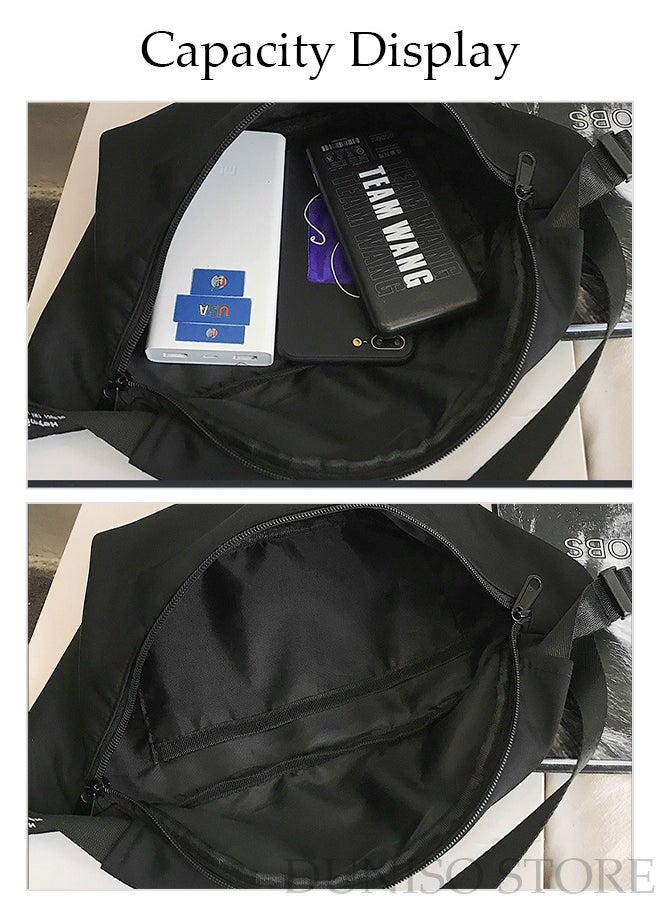 DUNISO Compact Crossbody Waist Bag for Men and Women Waterproof Crossbody Bag Multipurpose Chest Shoulder Bag with Buckle Fashion Everyday Belt Bag for Walking Traveling Work Sports  - Image 3