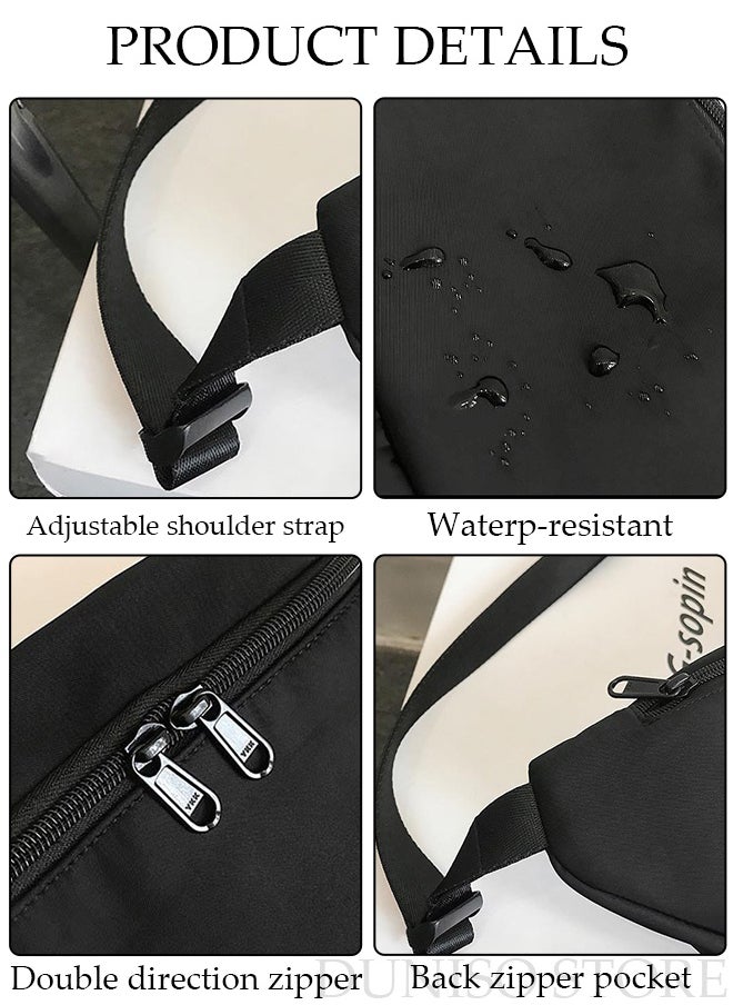 DUNISO Compact Crossbody Waist Bag for Men and Women Waterproof Crossbody Bag Multipurpose Chest Shoulder Bag with Buckle Fashion Everyday Belt Bag for Walking Traveling Work Sports  - Image 2