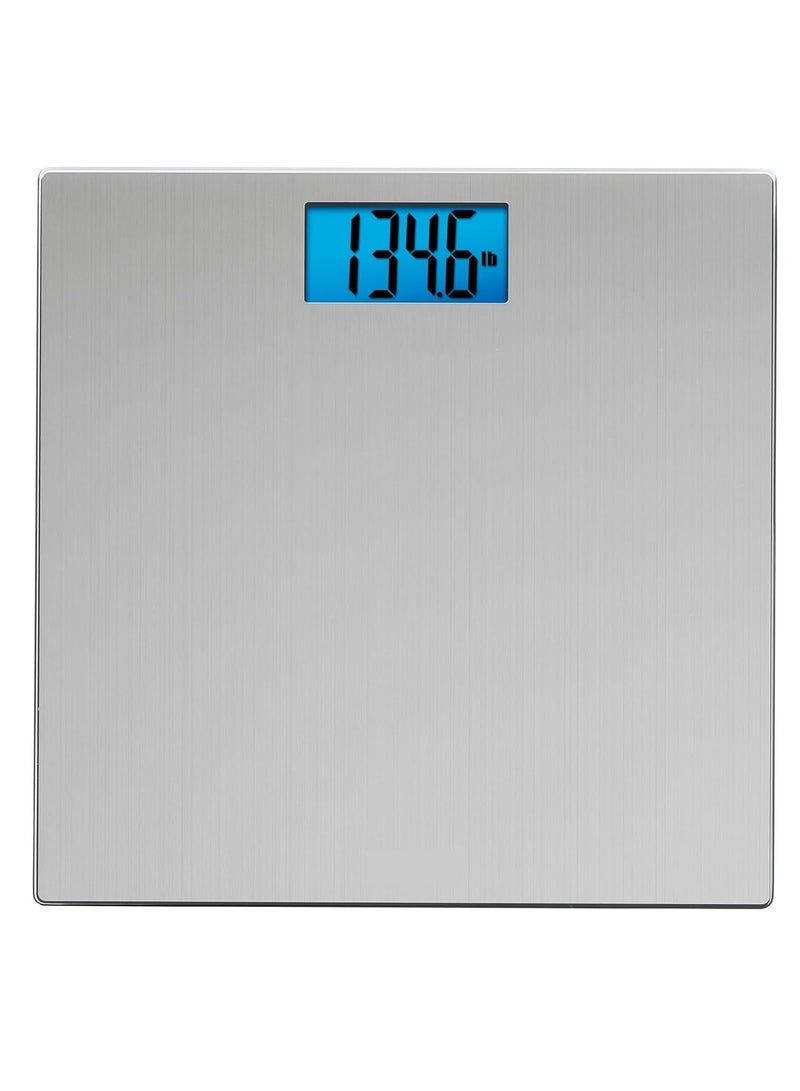 PRIMO PLUS Digital Scales for Body Weight, High 180Kg Capacity, Brushed Stainless Steel Thin Glass Platform  - Image 1