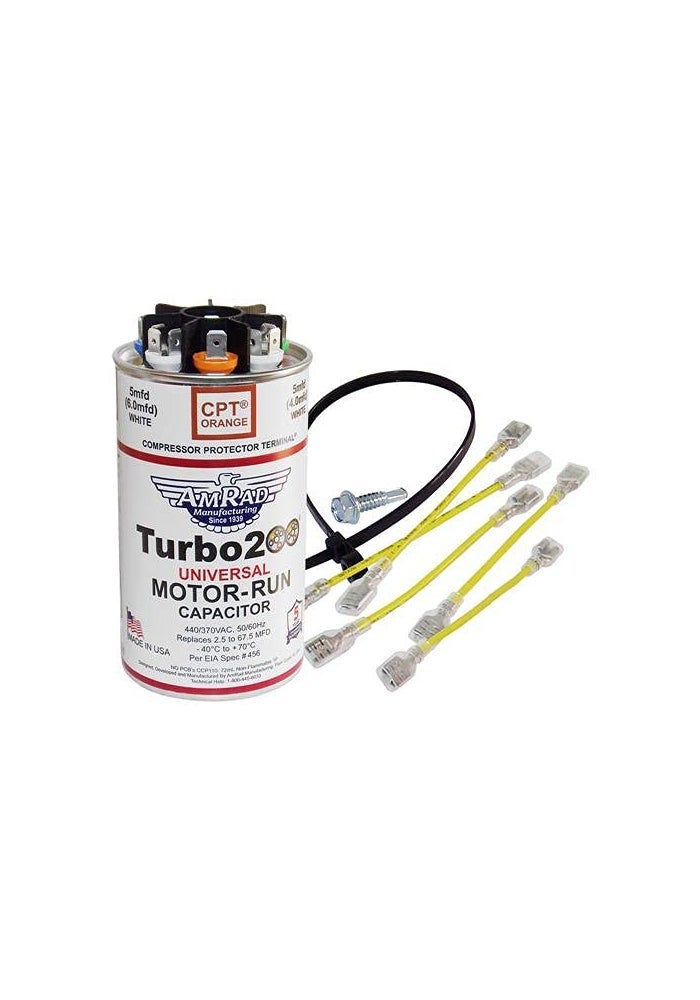 AMRAD Turbo 200 Universal Motor Run Capacitor - 67.5 MFD, 440V - Image 2