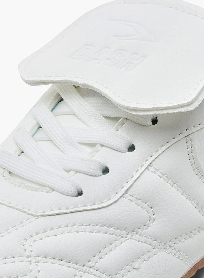 Dash Boys Stitch Detail Sneakers with Lace-Up Closure