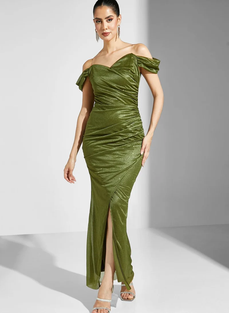 Ella Limited Edition Shimmer Ruched Detail Dress