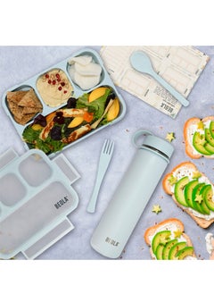 BEOLA Multi Compartment Lunch Box For Kids Adults, Ice Blue  - Image 5