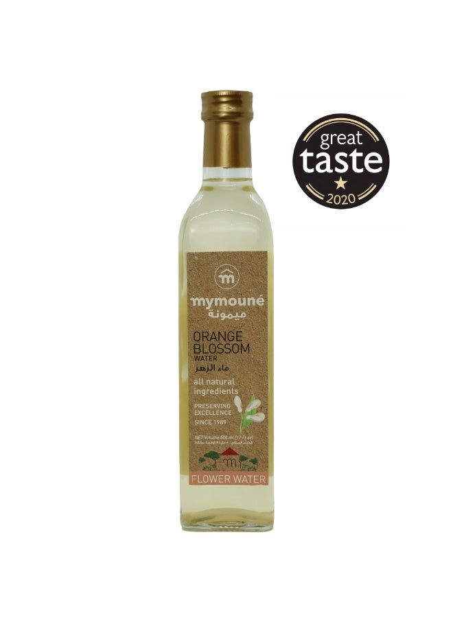 Mymoune Orange Blossom Water 500ml | Natural Lebanese Floral Water | Traditional Distillation | For Baklava, Desserts & Beverages - Image 1