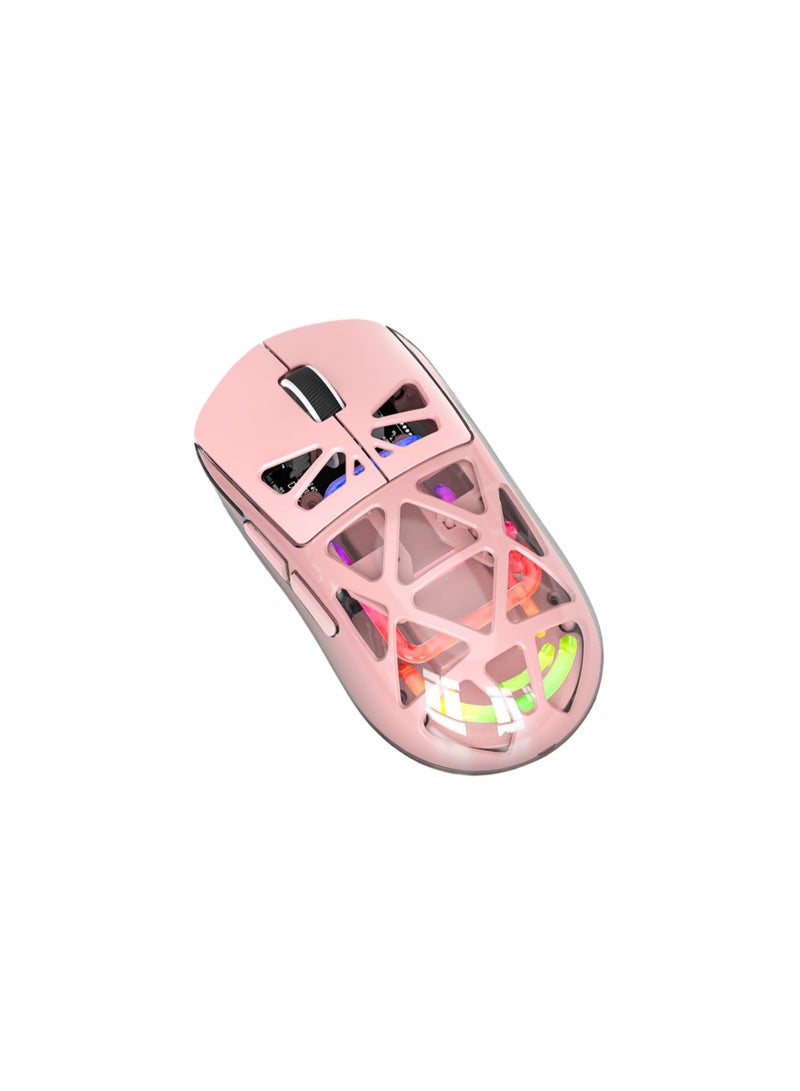 Wireless Bluetooth Mouse, BT + 2.4G Dual-Mode Mechanical Mouse For Gaming,Esports,Desktop,Laptops,Tablets(Pink) - Image 1