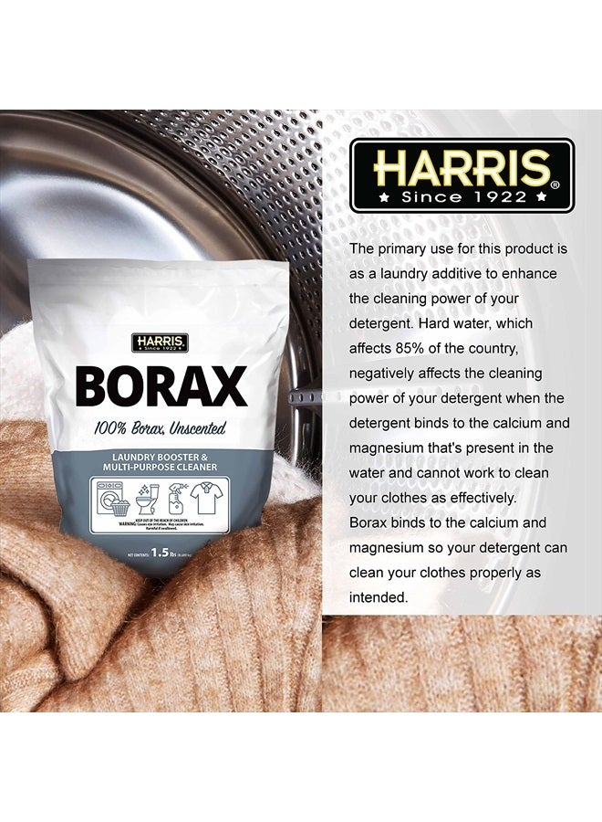 Harris مسحوق بورق هاريس لتعزيز الغسيل ومنظف متعدد الاستخدامات، 1.5 رطل (بدون رائحة) - Image 4