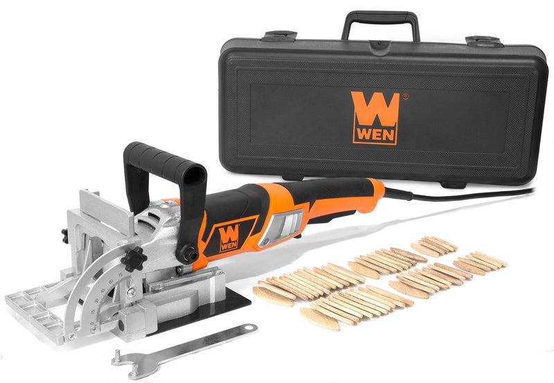 WEN JN8504 8.5-Amp Plate and Biscuit Joiner with Case and Biscuits - Image 1
