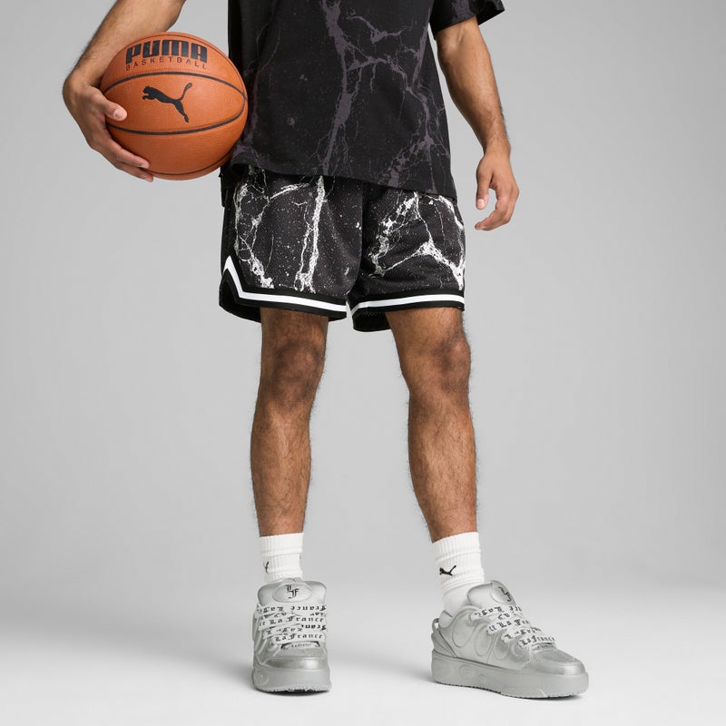 بوما شورت كرة السلة PUMA HOOPS x LAFRANCÉ Written in Chrome للرجال - Image 1