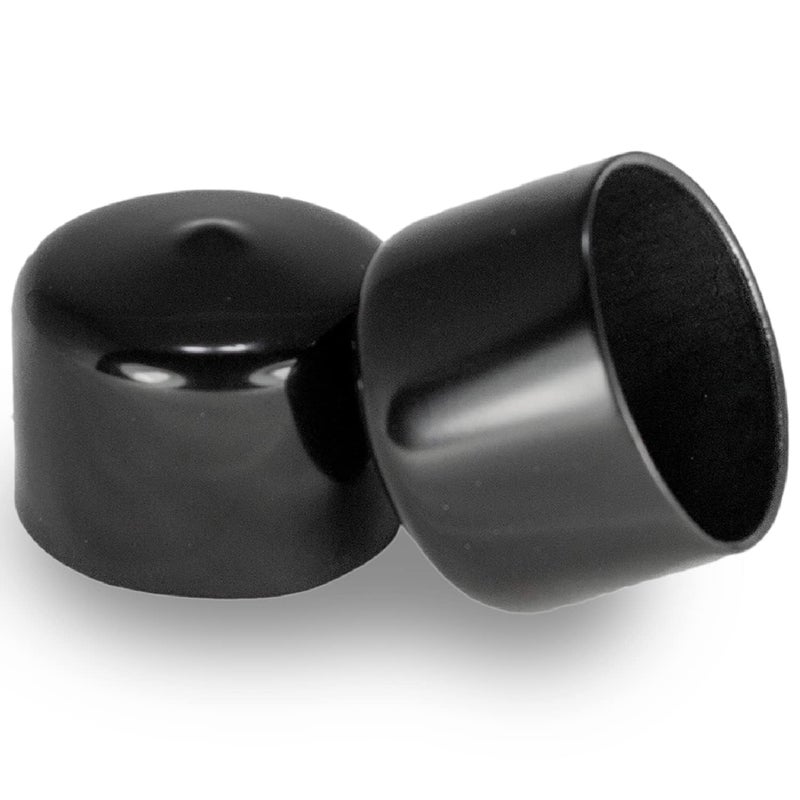 Prescott Plastics 1 1/4â€ (31.75mm) Outer Diameter Flexible Plastic Hole Plugs, Round Black Metal Tubing End Caps, Strong Furniture Leg Inserts, Impact & Weather Resistant, Made in the USA - 10 Pack - Image 1