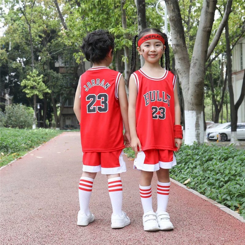 Warriors Nets Lakers Bulls Cavaliers Raptors Summer Kids suit Basketball Jersey - Image 4