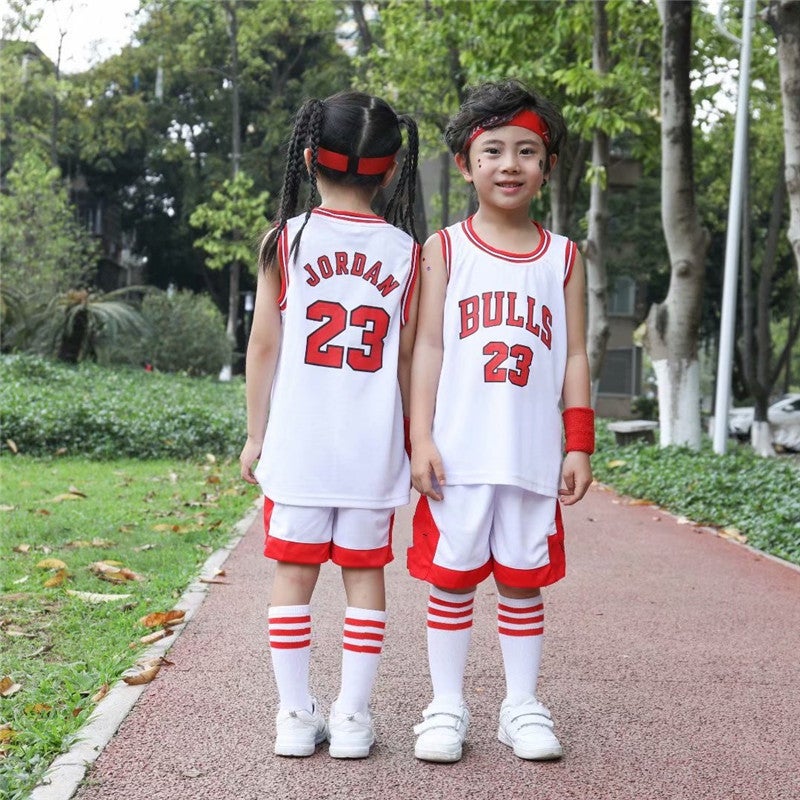 Warriors Nets Lakers Bulls Cavaliers Raptors Summer Kids suit Basketball Jersey - Image 5