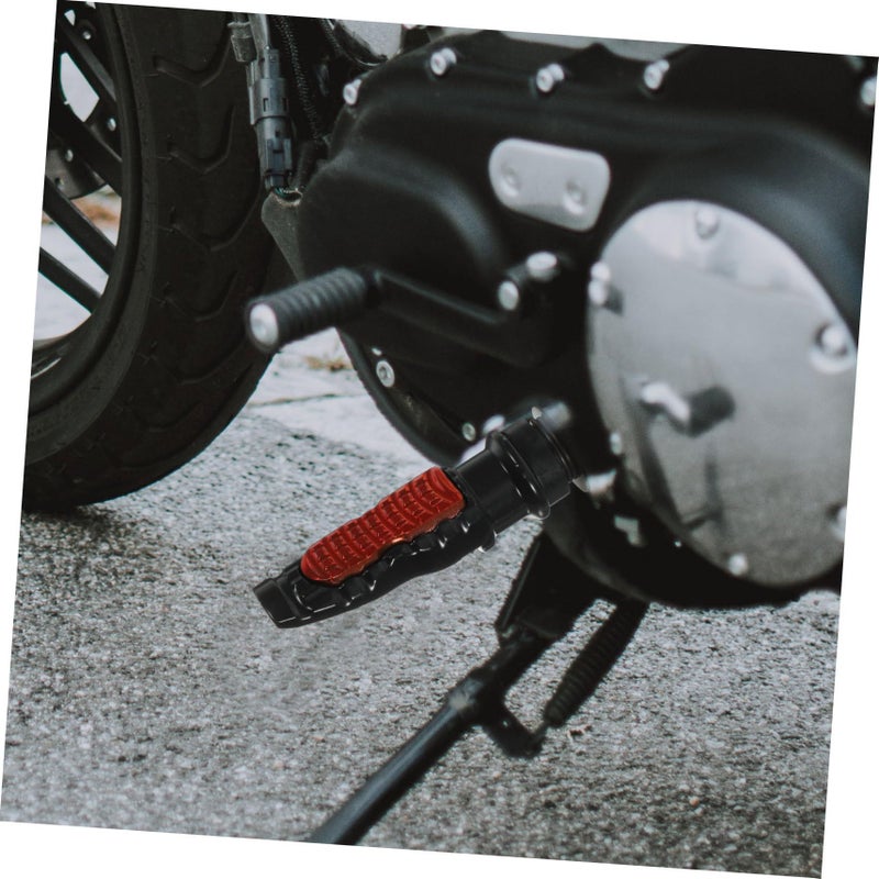 2Pcs Motorcycle Rear Foot Pegs Metal Footrest Pedals Anti Corrosion Wear Resistant Textured Easy Assembly For Motorbike Repair Replacement - Image 5