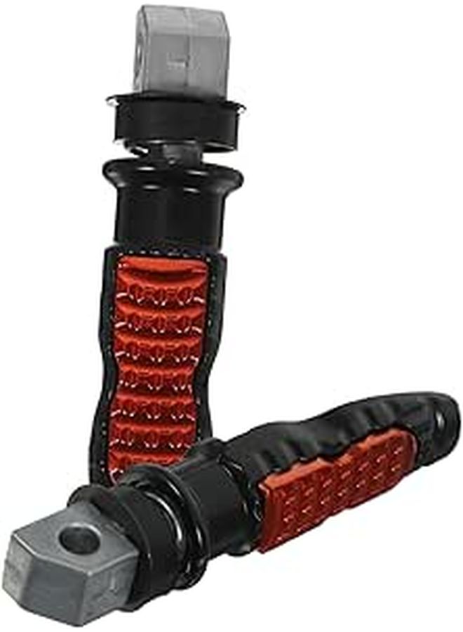 2Pcs Motorcycle Rear Foot Pegs Metal Footrest Pedals Anti Corrosion Wear Resistant Textured Easy Assembly For Motorbike Repair Replacement - Image 1