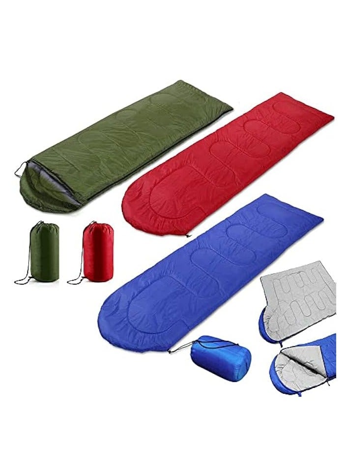 Green Tiger 4 Season Sleeping Bag Waterproof Outdoor Camping Hiking Envelope Single Zip (Blue), STANDARD - Image 4