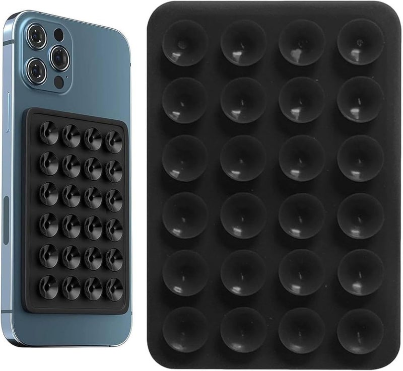 HVG TRADERS Silicone Suction Phone Case Adhesive Mount, Suction Phone Case Mount Anti-Slip Hands-Free Mobile Accessory (Pack of-4) - Image 1