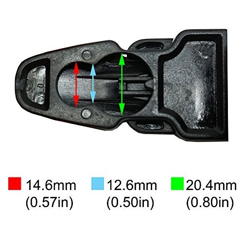 Scuba Choice Scuba Diving Fin Spring Heel Strap with Quick Release Buckles (Pair), Large , Black - Image 3
