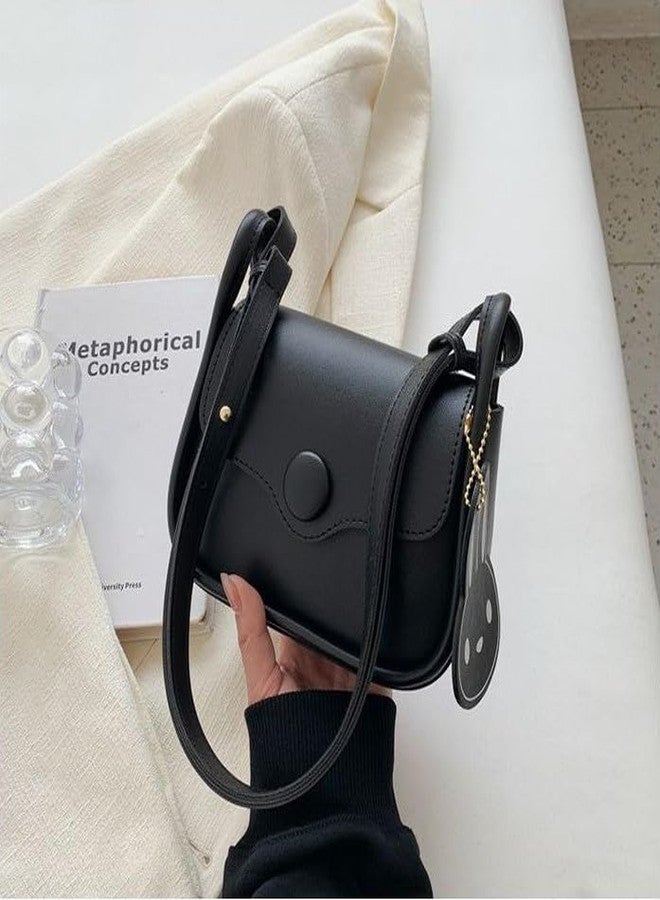HaveGlam Designer Bunny Crossbody Sling Bag, Faux Leather, Available in Black and Brown (Black) - Image 3
