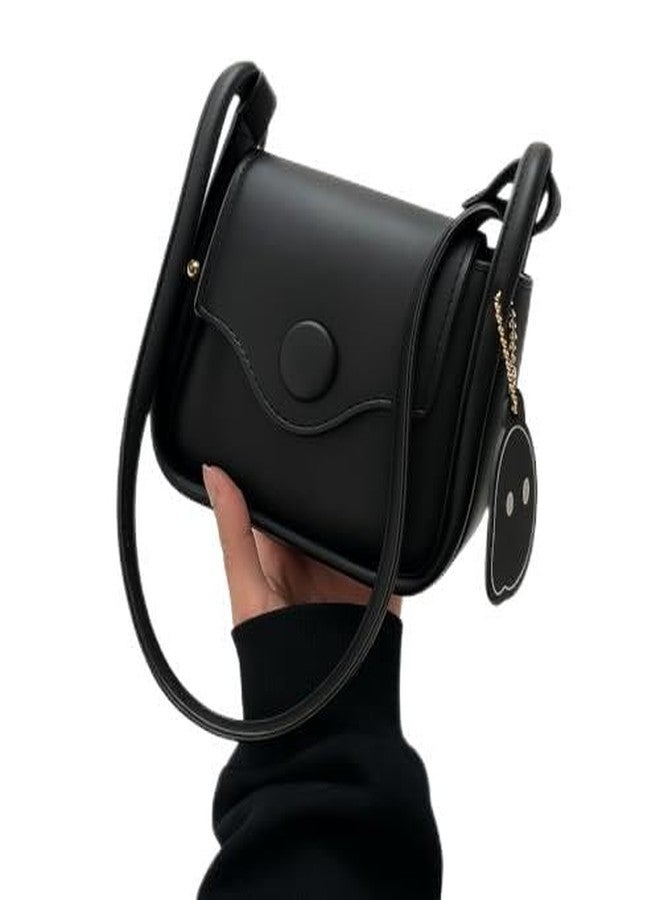 HaveGlam Designer Bunny Crossbody Sling Bag, Faux Leather, Available in Black and Brown (Black) - Image 2