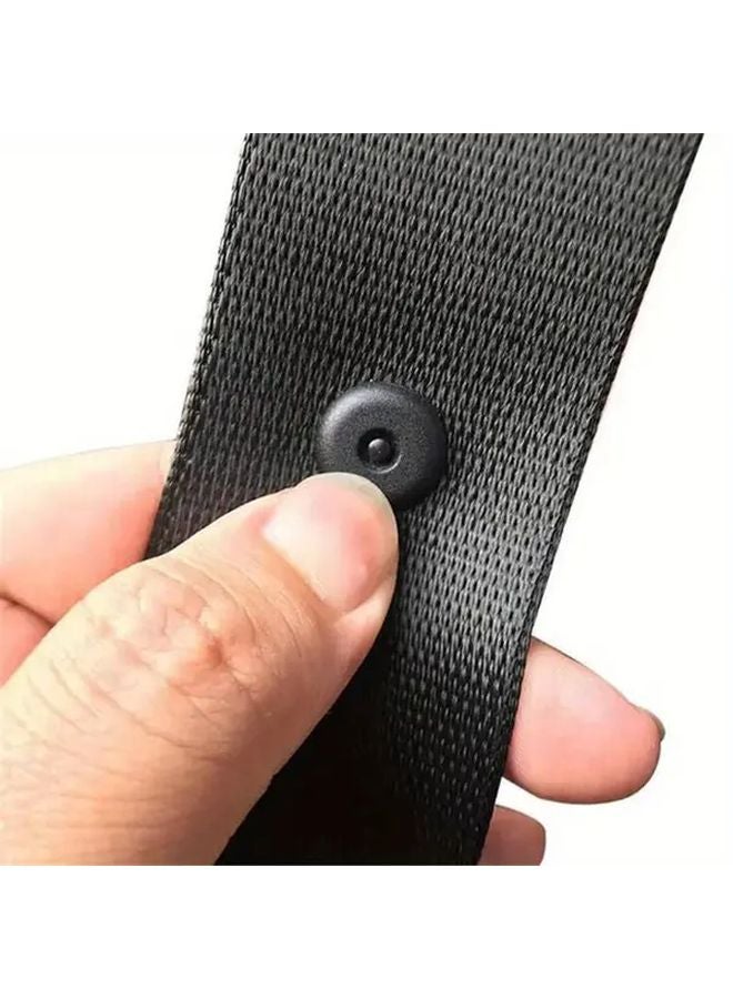 5pcs Black Car Seat Belt Buckle Stopper Locking Spacing Limiter Easy Install For All Vehicles - Image 1