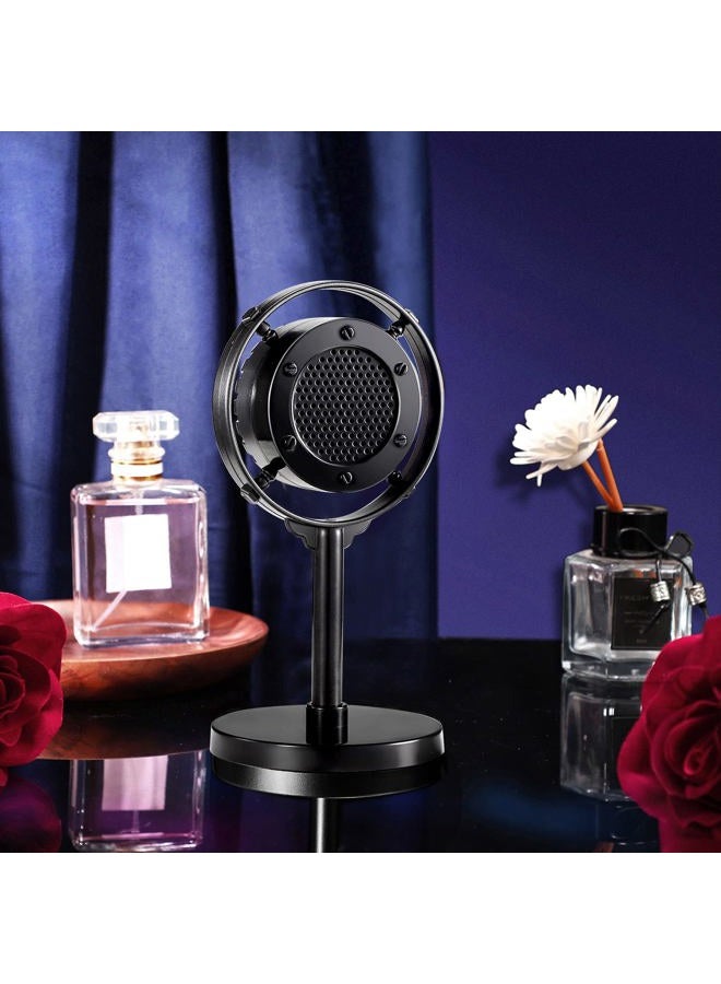 Facmogu Antique Diaphragm Condenser Microphone Props, Ancient Fake Plastic Mic from 1930s - 1940s, Vintage Retro Microphone Props for Holiday Party Shooting - Black - Image 3