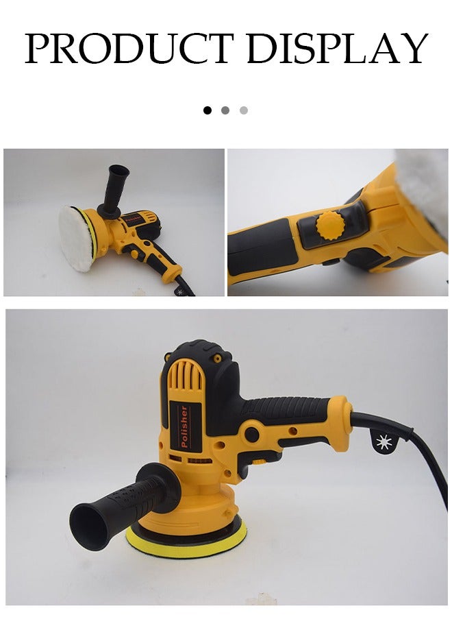 Loquat Buffer Polisher, Car Polisher 220V 700W 5 Variable Speed Polisher Kit with 60-3700rpm/min Detachable Handle Rotary Car Buffer Polisher Waxer, for Boat,Car Polishing and Waxing - Image 5
