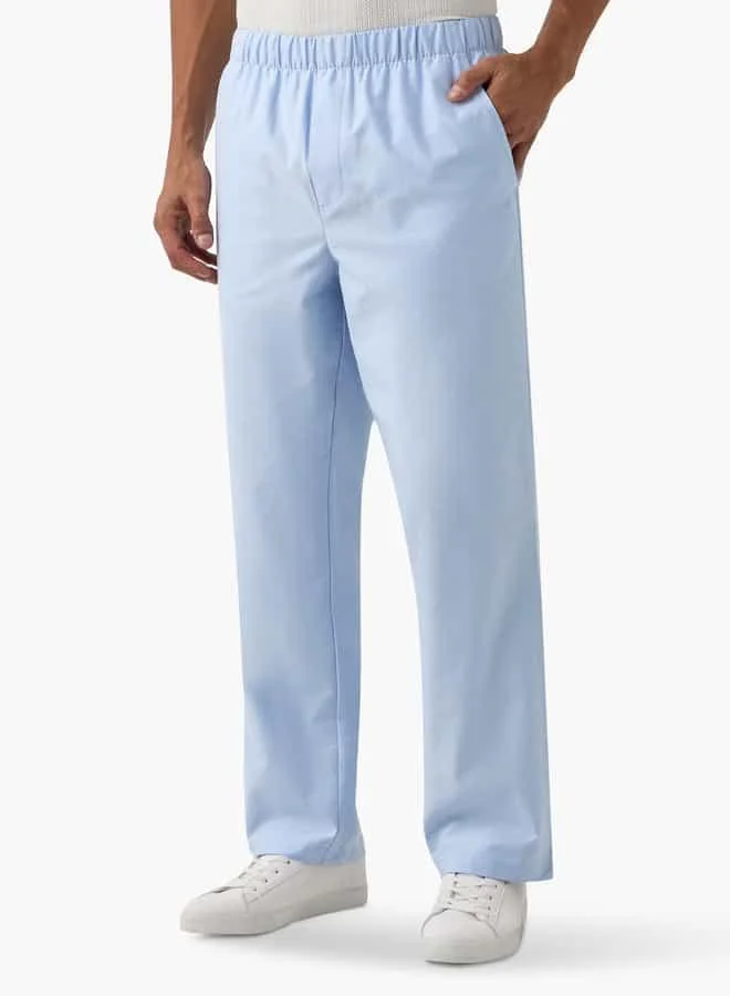 Emperor Emperor Regular Fit Pants with Elasticated Waistband and Pockets