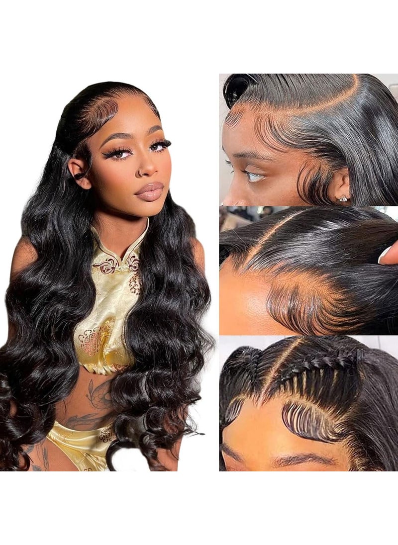 ANNELBEL - ANNELBEL 250% Density 28 inch 13x6 Lace Front Wigs Human Hair Body Wave HD Lace Frontal Wigs Human Hair Pre Plucked Glueless Body Wave Frontal Wigs For Women - Image 1