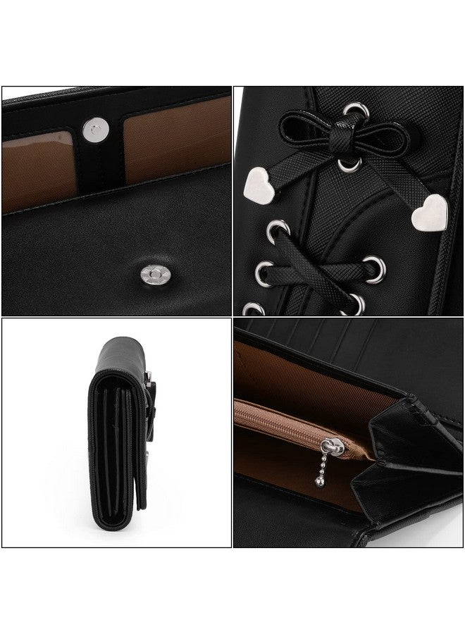 UTO Rfid Wallet For Women Large Capacity Pu Leather Card Holder Phone Case Zipper Pocket Purse Clutch - Image 3