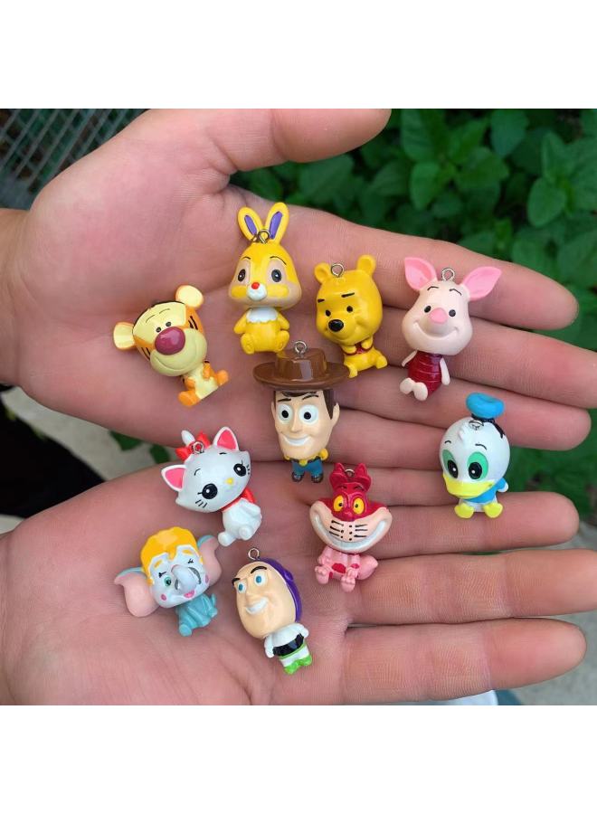 Shake Head Cute Doll Key Chain Earrings Necklace Jewelry Wholesale-Color:Crayon Dog - Image 1