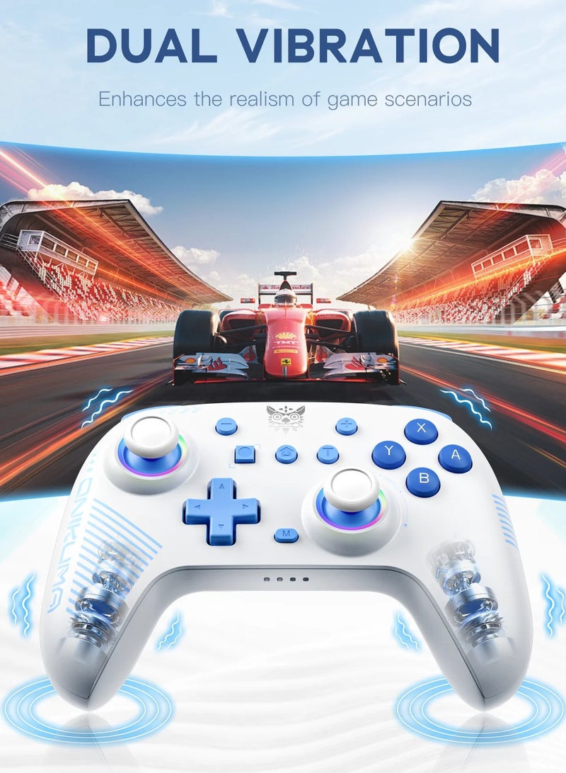 onikuma C1 Wireless Gaming Gamepads Dual Modes Mechanical Buttons Controller With RGB Cycle Lighting Effect Hall Gaming Joystick  - Image 3