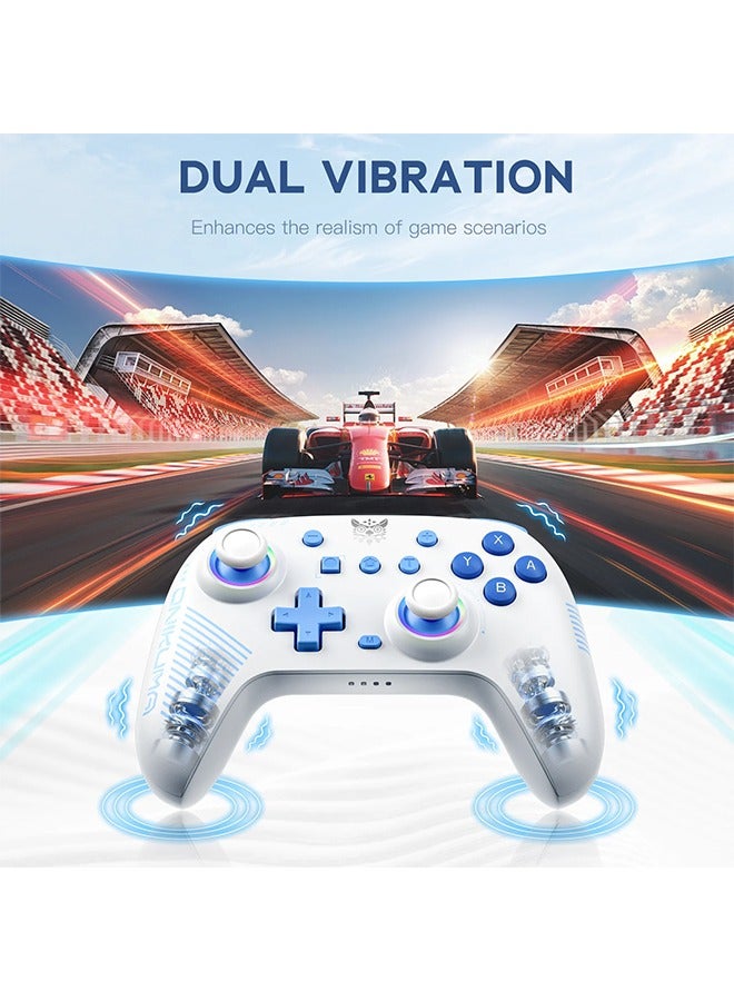 onikuma C1 Wireless Gaming Gamepads Dual Modes Mechanical Buttons Controller With RGB Cycle Lighting Effect Hall Gaming Joystick  - Image 4
