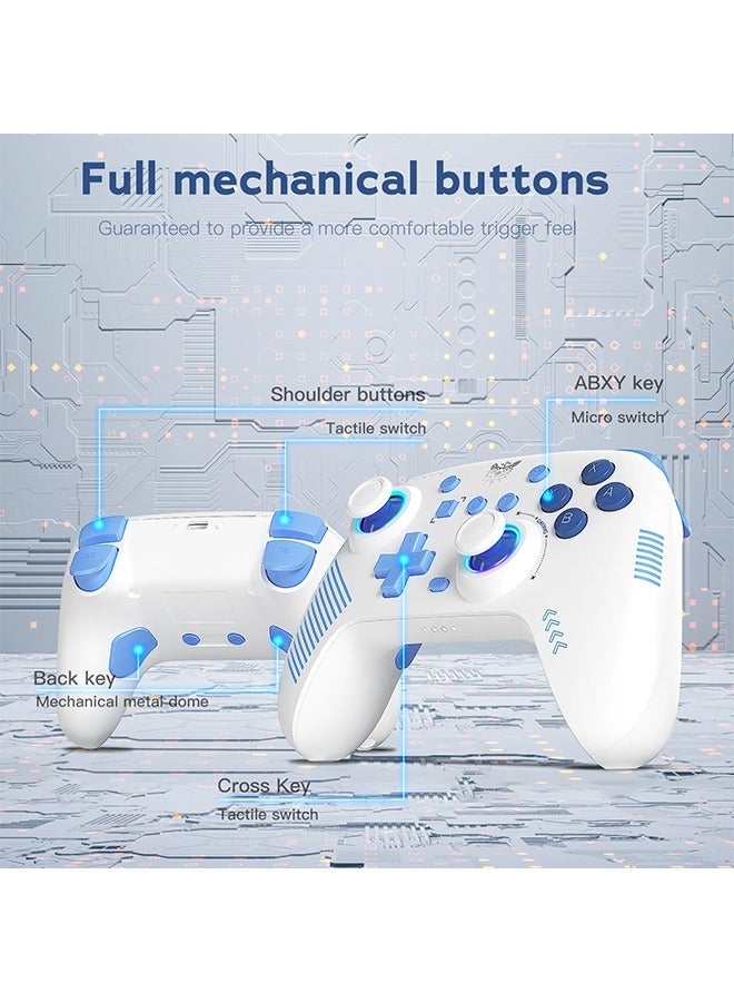 onikuma C1 Wireless Controller  for Nintendo Switch/PC /Phone, Gamepads with  Dual Modes Mechanical Buttons Control, RGB Cycle Lighting Effect Hall Gaming Joystick - Image 5
