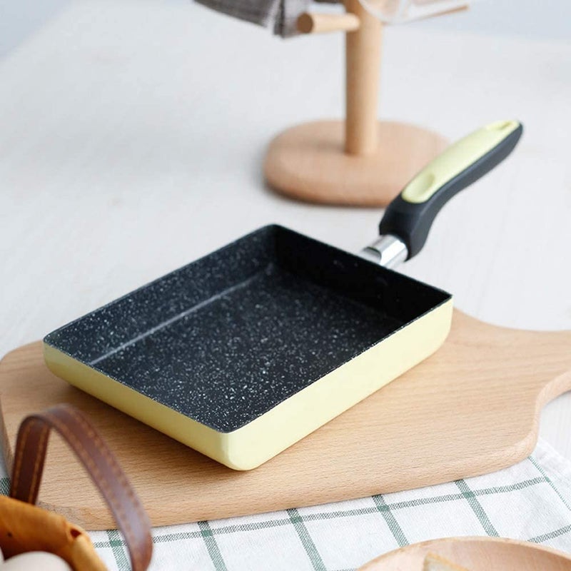 UNIQUE CART Omelette PanEgg PanDeep Gas Induction Mini Kitchen Non Stick Coating Cookware Pancake Pots Frying Pan Yellow - Image 4
