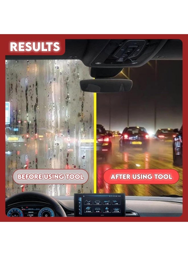 Car Oil Film Cleaning Brush with Reusable Foam Sprayer – Upgraded Anti-Fog Glass Board, Effective Oil Film Remover for Car Windows and Windshields - Image 4