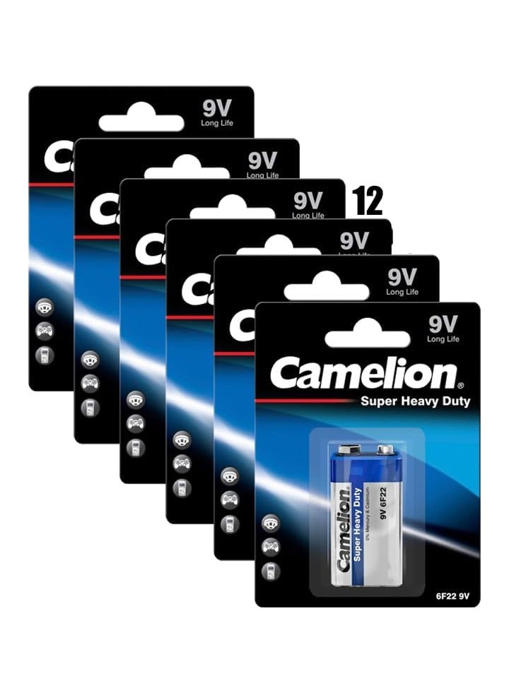 Camelion 10200122 6F22 9 V Super Heavy Duty Battery 12 Packs - Image 1