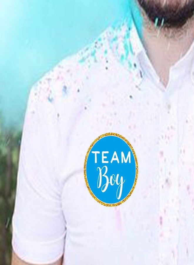 Mr.Mug Gold Gender Reveal Stickers- 80 Pack Team boy and Team Girl Baby Shower Sticker Labels, Perfect Gender Reveal Party Supplies, 2 Inch. - Image 5