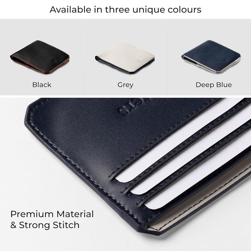 scarters Faux Leather Abundance Wallet For Men | Rfid Protected | Mindful Microfibre | 6 Card Slots & 2 Hidden Pockets | 15 Month Warranty (Grey) - Image 4