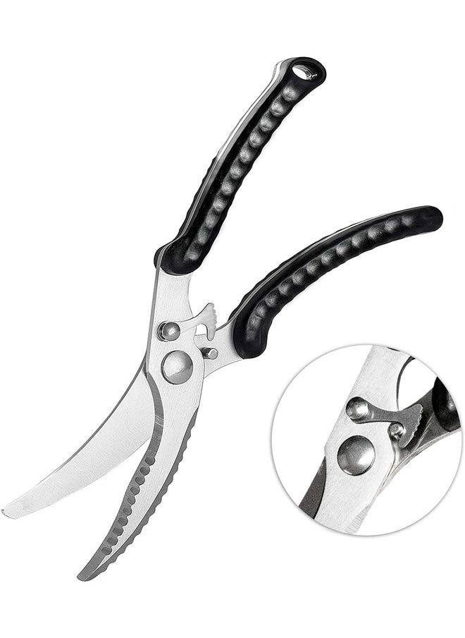 Generic Heavy Duty Kitchen Shears, Spring Loaded Poultry Shears Stainless Steel Chef Scissors for Bone, Chicken, Poultry, Fish  - Image 1